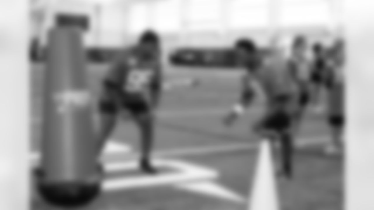 Jacksonville, Fla. — 2025 Special Olympics Fantasy Camp with the Jaguars rookie class at the Miller Electric Center on June 19, 2025.
DL B.J. Green II (95)