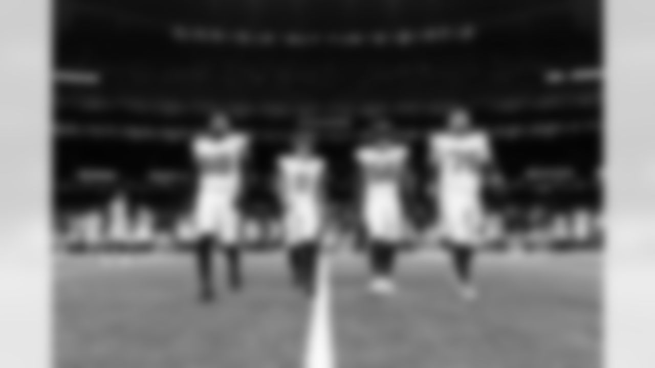 Jacksonville Jaguars vs New Orleans Saints
DE Dawuane Smoot (58), WR Parker Washington (11), LB Yasir Abdullah (56), and OL Ezra Cleveland (76)