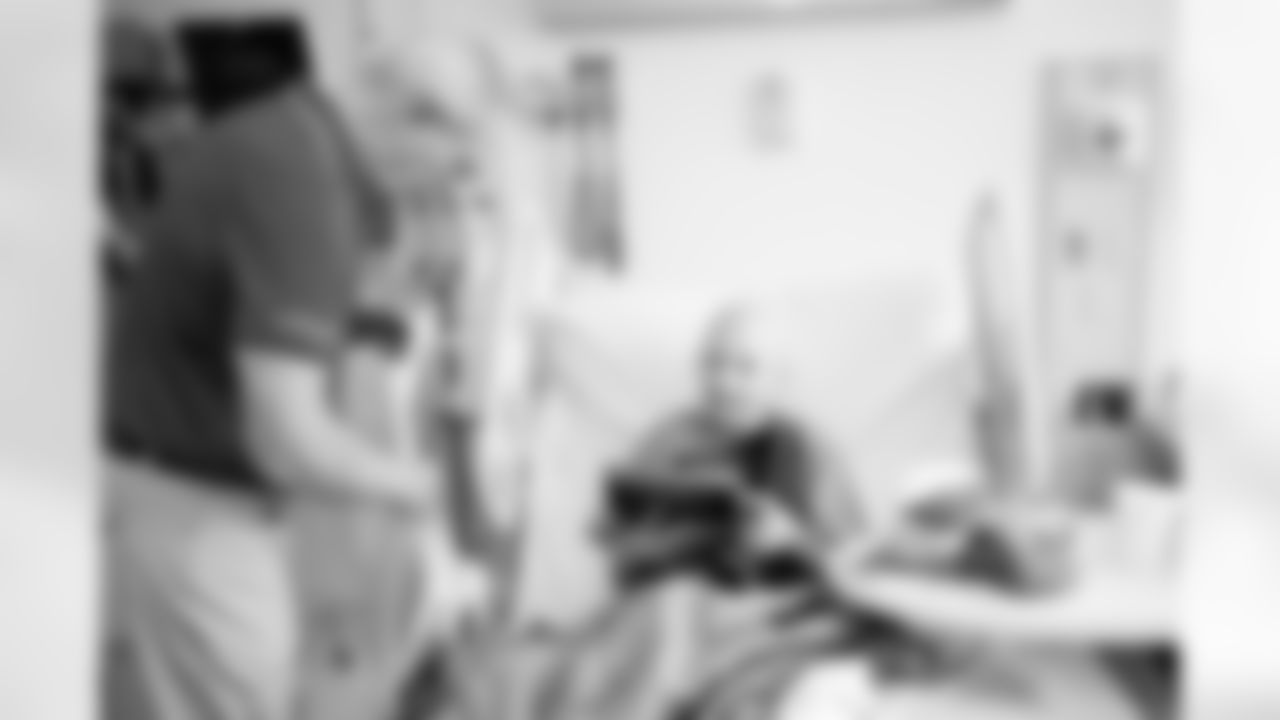 Jacksonville, Fla. – An image from a Wolfson Children's Hospital visit with Jaguars Legend Tom Coughlin on October 1, 2024.