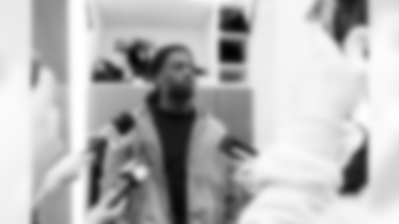 Jacksonville, Fla. — Jaguars wide receiver Brian Thomas Jr. speaks to the media during locker clean out at the Miller Electric Center on January 12, 2026.