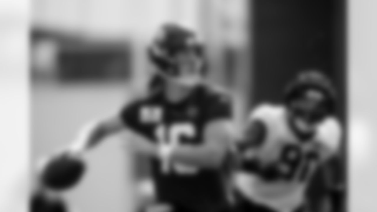 Jacksonville, Fla. — Jaguars quarterback Trevor Lawrence (16) during training camp at the Miller Electric Center on July 25, 2024.