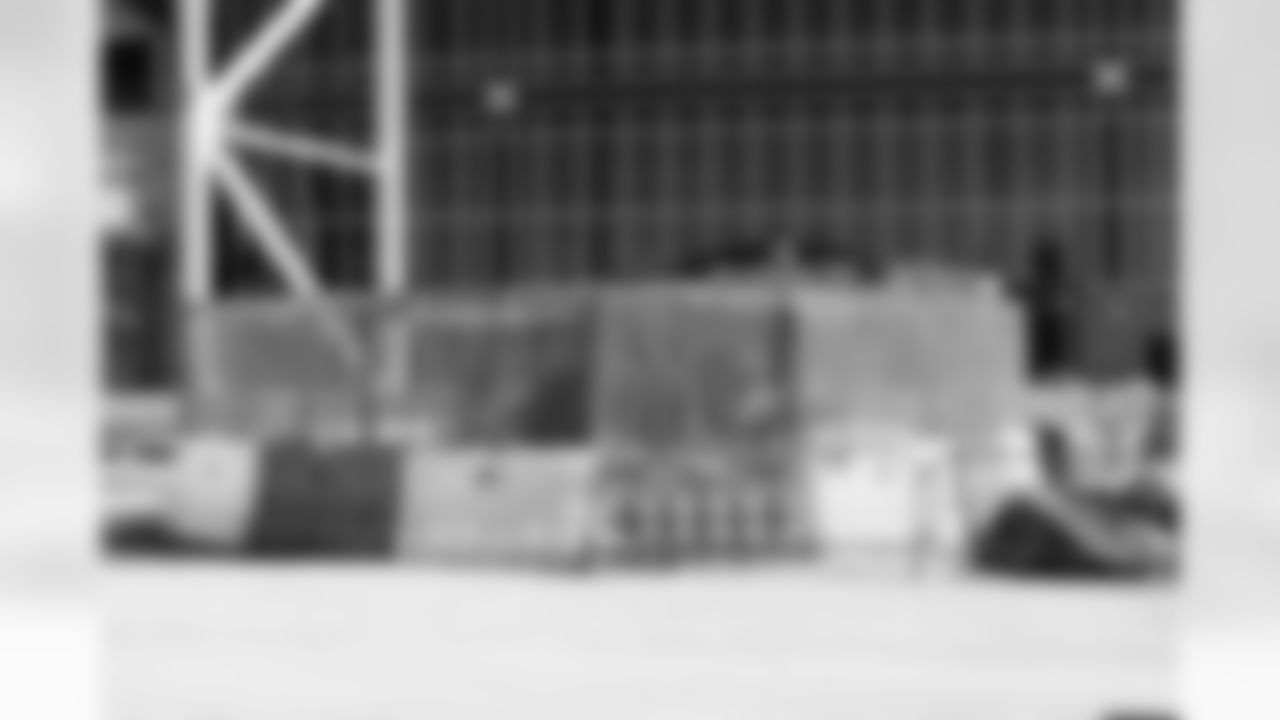 Jacksonville, Fla. — The first steel trusses are installed during the Stadium of the Future construction project on Thursday, February 10, 2026.