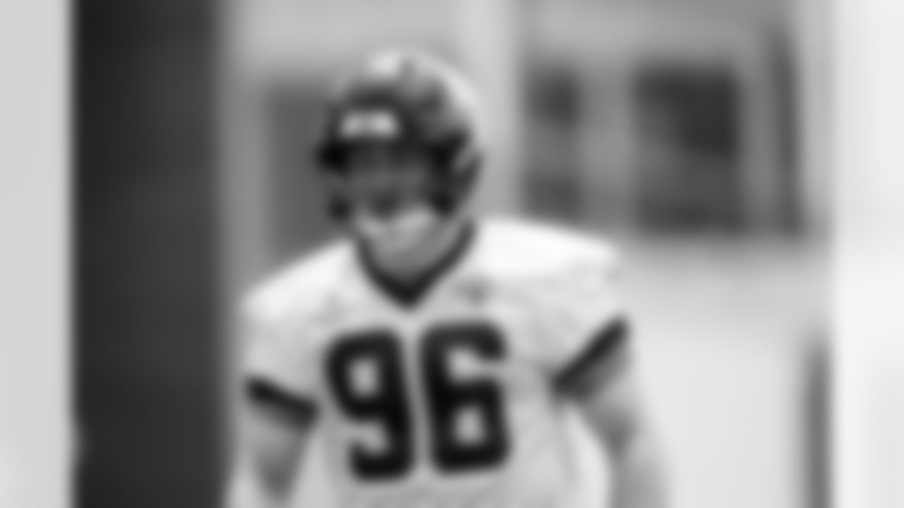 Jacksonville, Fla. — Jaguars defensive lineman Ethan Downs (96) during rookie minicamp at the Miller Electric Center on May 9, 2025.
