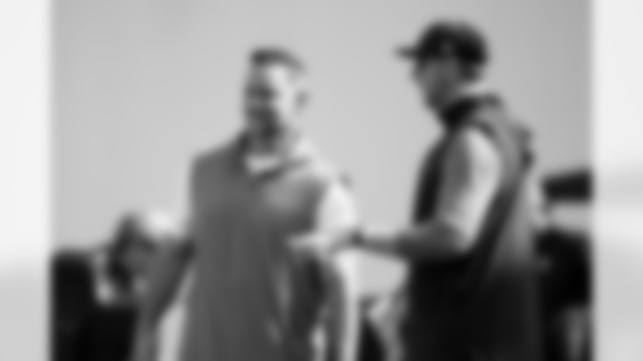 Jacksonville, Fla. — Jaguars defensive coordinator Anthony Campanile and head coach Liam Coen during mandatory minicamp at the Miller Electric Center on June 12, 2025.