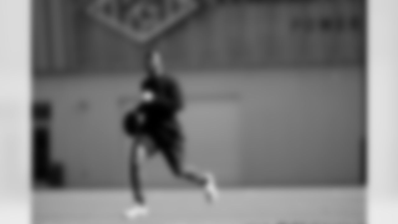 Jacksonville, Fla. — Jaguars running back Travis Etienne Jr. during voluntary offseason workouts at the Miller Electric Center on April 24, 2024.