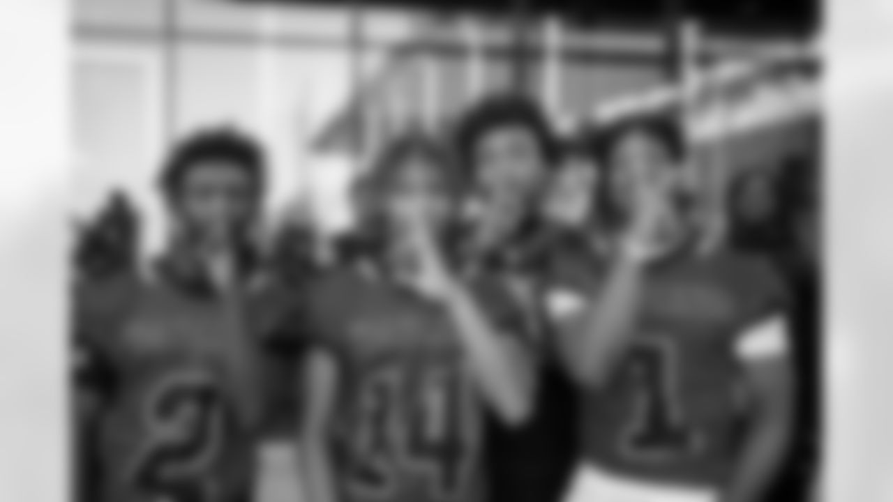 Jacksonville, Fla. — Local high school football players attend Jaguars training camp at the Miller Electric Center on July 27, 2025.