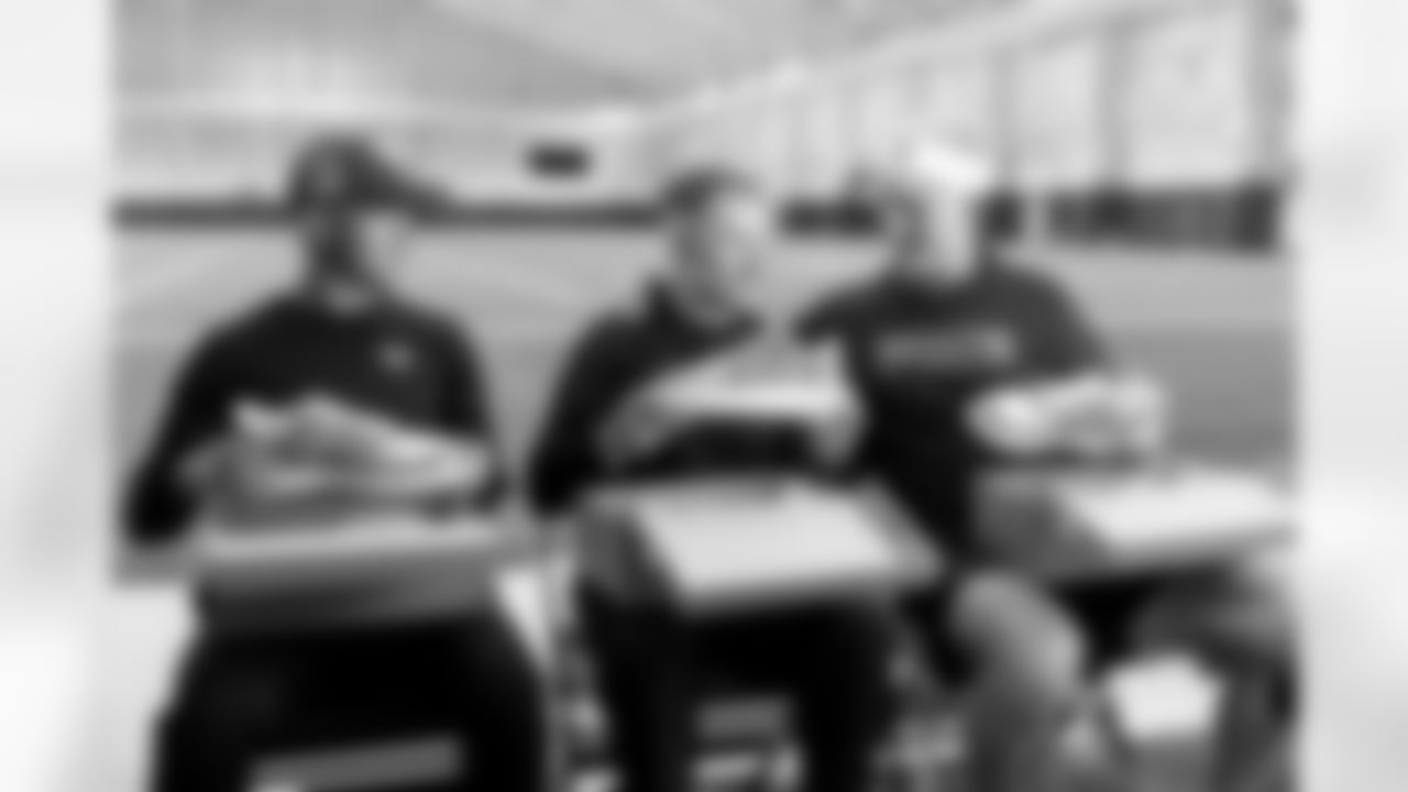 Assistant Quarterbacks Coach Andrew Breiner, Outside Linebackers Coach Bill Shuey, and Quarterbacks Coach Mike McCoy — Triple Negative Breast Cancer Foundation