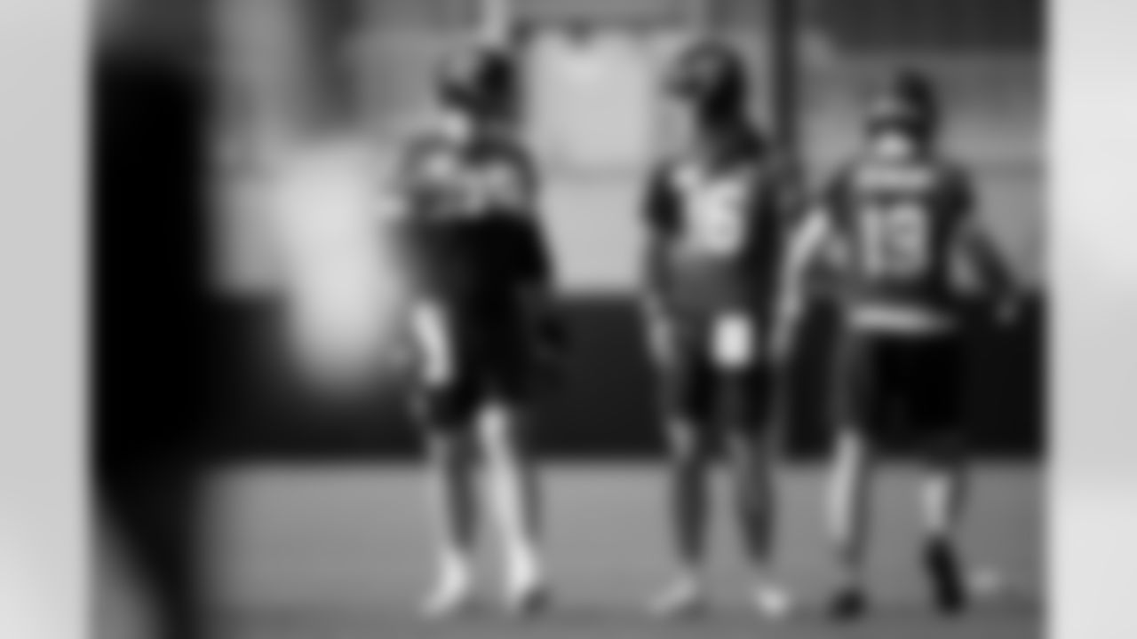 Jacksonville, Fla. — Jaguars offensive lineman Luke Fortner (79) and quarterback Trevor Lawrence (16) during training camp at the Miller Electric Center on August 7, 2025.