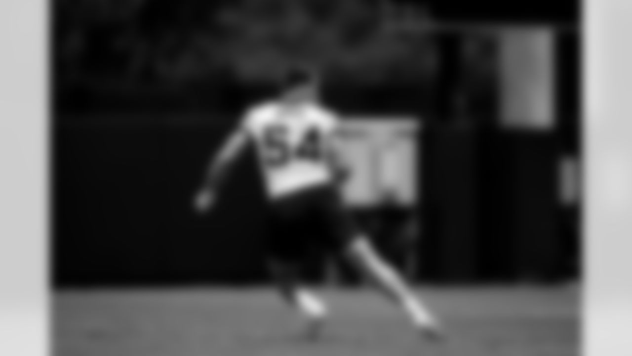 Jacksonville, Fla. — Jaguars linebacker Jack Kiser (54) during phase two of the voluntary offseason program at the Miller Electric Center on May 13, 2025.