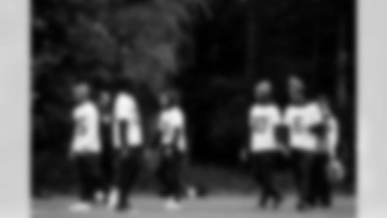 Watford, U.K. — Jaguars defensive backs during practice at The Grove on October 15, 2024.