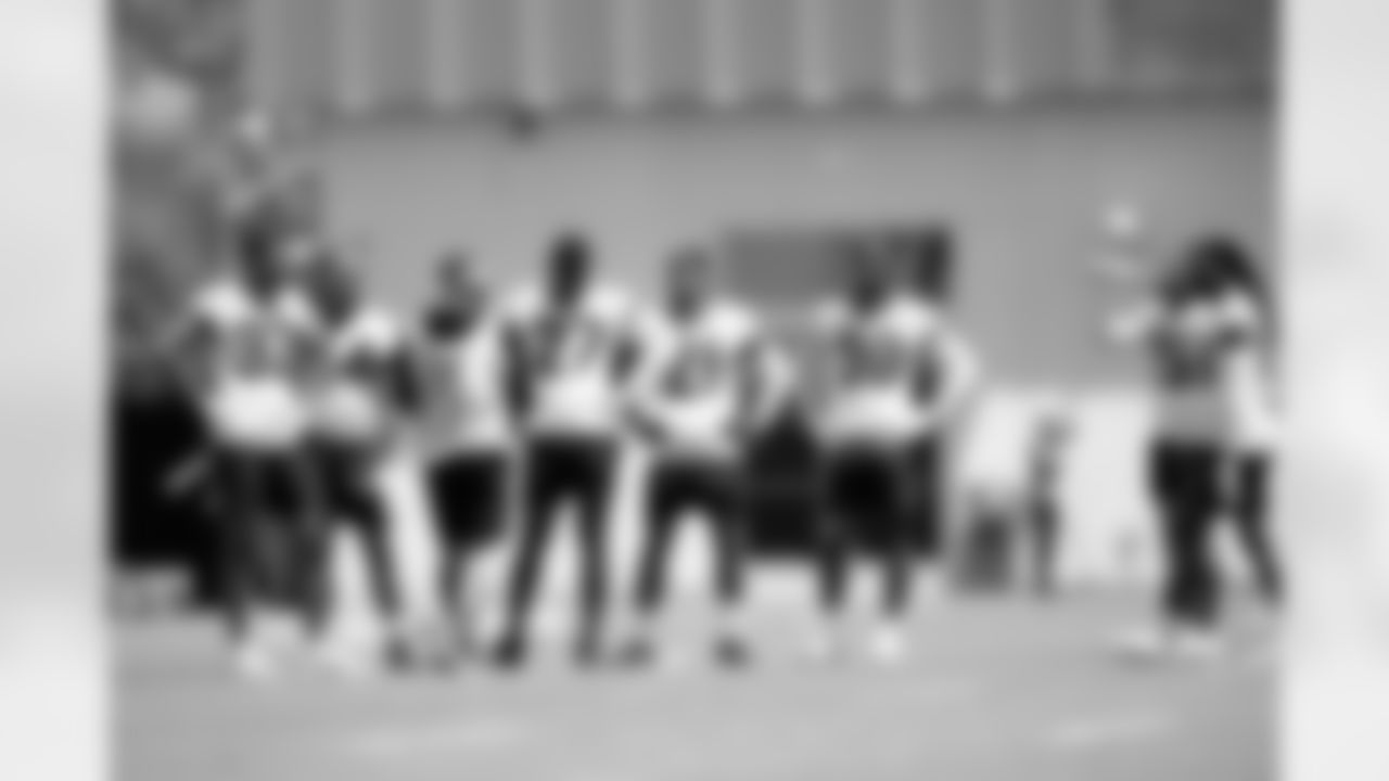 Jacksonville, Fla. — Jaguars cornerbacks during voluntary offseason workouts at the Miller Electric Center on April 29, 2024.