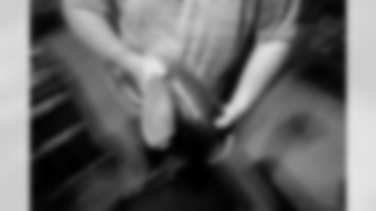 Jacksonville, Fla. — Jaguars football equipment staff prepare America 250 commemorative footballs at the Miller Electric Center on December 29, 2025.