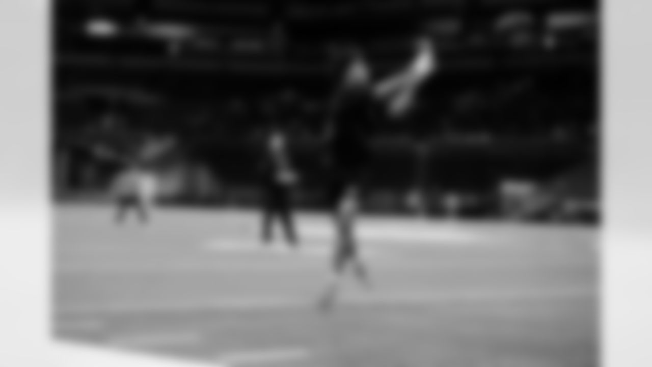 Clemson wide receiver Antonio Williams (45) participates in a drill during the 2026 NFL Scouting Combine on Saturday, February 28, 2026 in Indianapolis, Indiana. (Lauren Leigh Bacho/NFL)