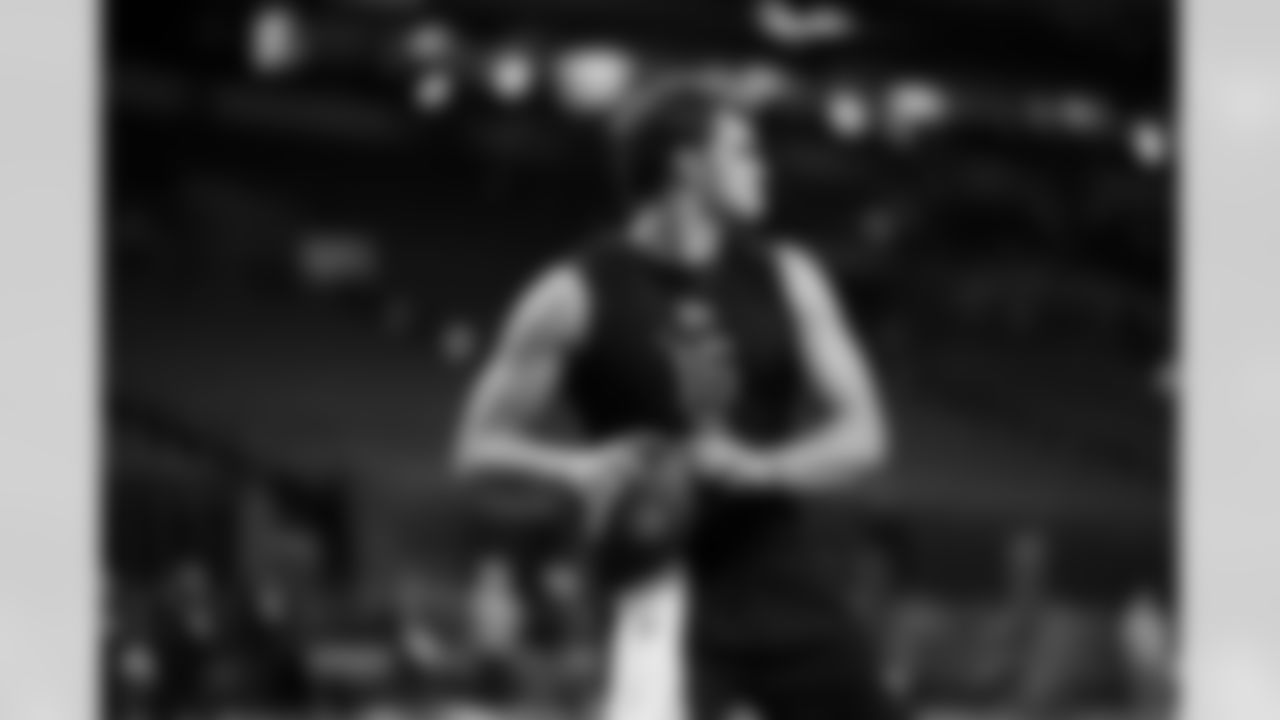 Baylor quarterback Sawyer Robertson (16) participates in a drill during the 2026 NFL Scouting Combine on Saturday, February 28, 2026 in Indianapolis, Indiana. (Cooper Neill/NFL)