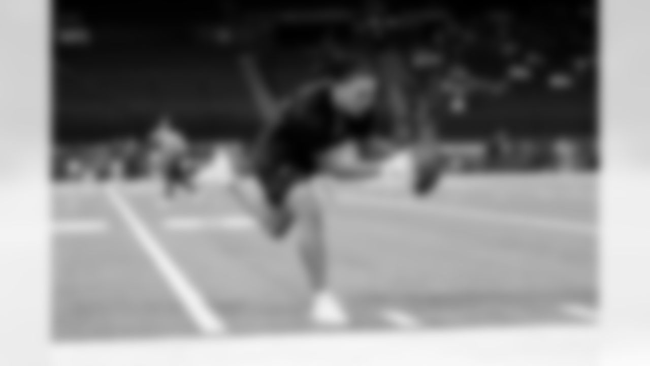 Southern California wide receiver Makai Lemon (29) participates in a drill during the 2026 NFL Scouting Combine on Saturday, February 28, 2026 in Indianapolis, Indiana. (Lauren Leigh Bacho/NFL)