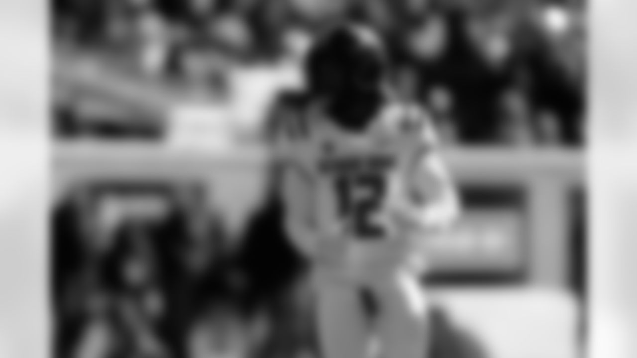 American Team wide receiver Kevin Coleman Jr. (12), of Missouri, during the first half of the Senior Bowl NCAA college football game Saturday, Jan. 31, 2026, in Mobile, Ala. (AP Photo/Butch Dill)