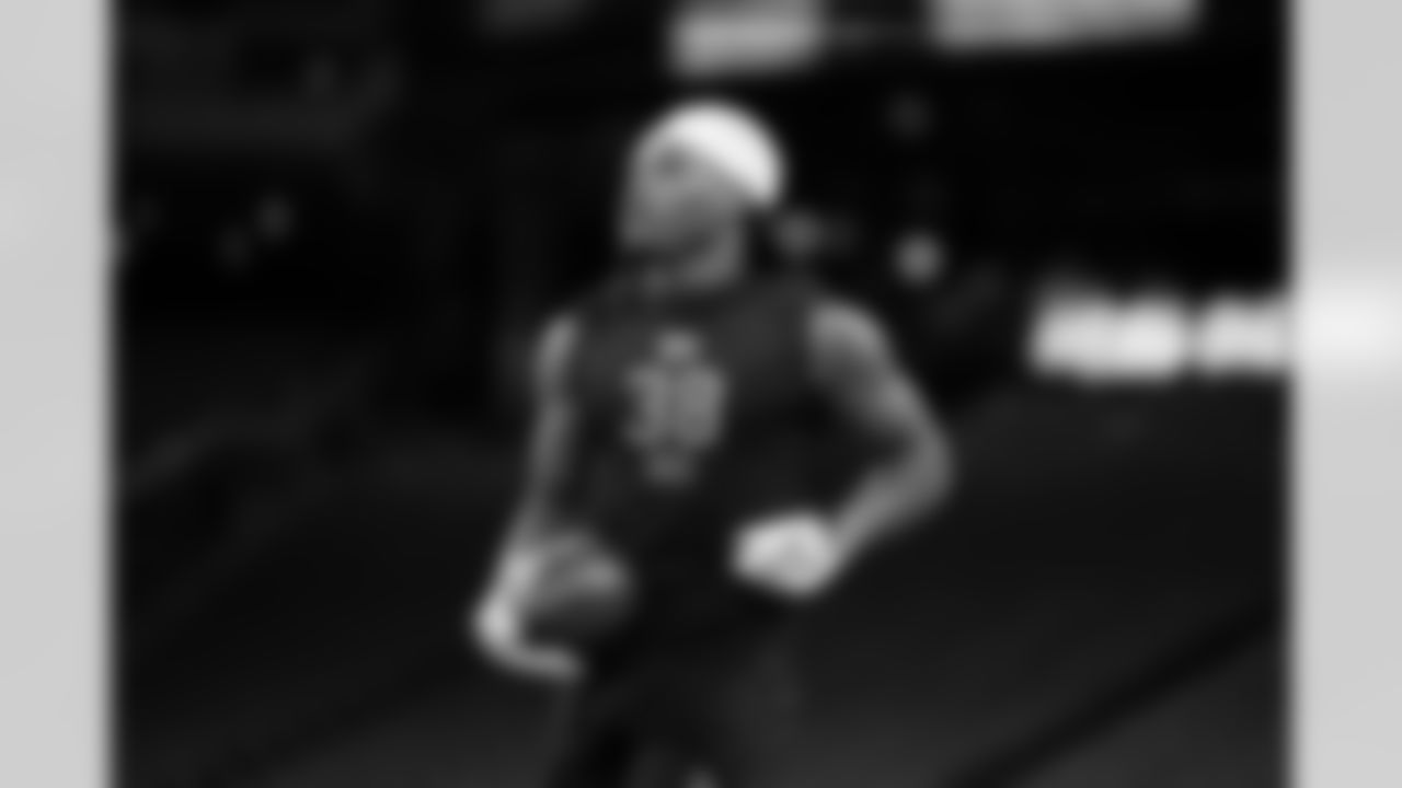 LSU wide receiver Zavion Thomas (38) participates in a drill during the 2026 NFL Scouting Combine on Saturday, February 28, 2026 in Indianapolis, Indiana. (Cooper Neill/NFL)