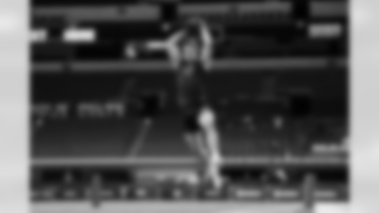 Wyoming tight end John Michael Gyllenborg (07) participates in a drill during the 2026 NFL Scouting Combine on Friday, February 27, 2026 in Indianapolis, Indiana. (Cooper Neill/NFL)