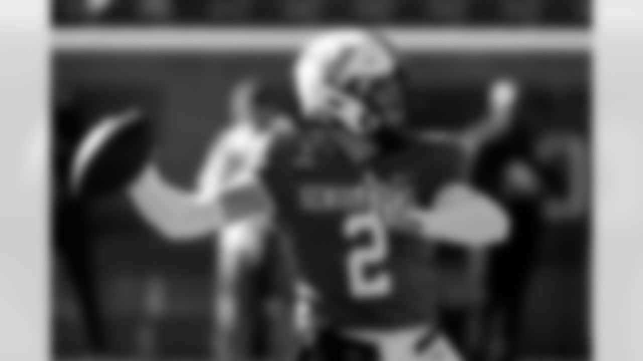 National Team quarterback Diego Pavia (2), of Vanderbilt, runs through drills during practice for the Senior Bowl NCAA college football game Wednesday, Jan. 28, 2026, in Mobile, Ala. (AP Photo/Butch Dill)