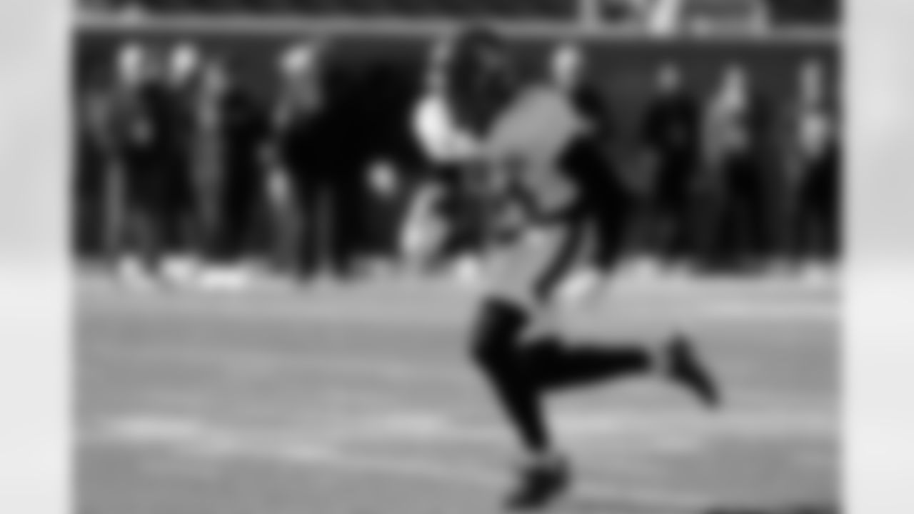 National Team wide receiver Josh Cameron (34), of Baylor, runs through drills during practice for the Senior Bowl NCAA college football game Wednesday, Jan. 28, 2026, in Mobile, Ala. (AP Photo/Butch Dill)