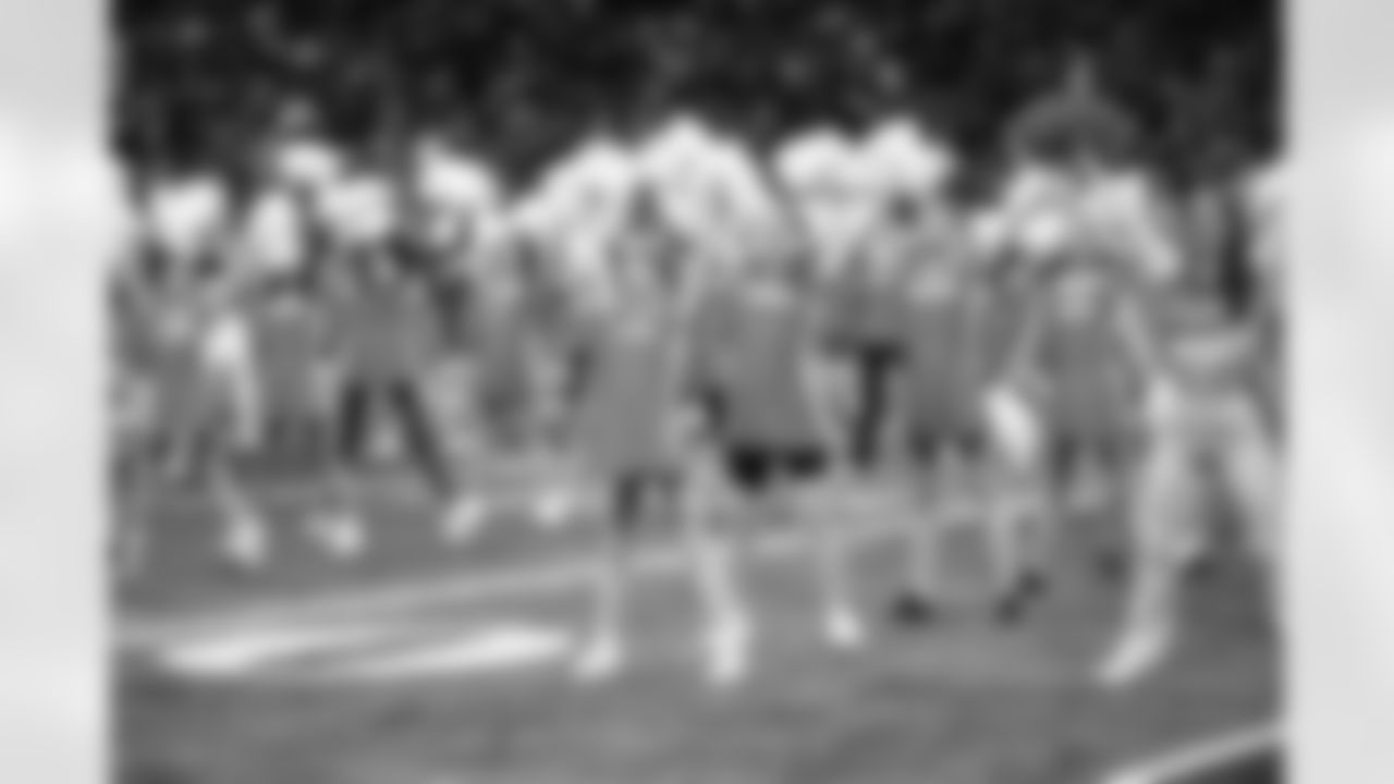 Junior Cheer participants perform at halftime during an NFL football game against the Pittsburgh Steelers on Sunday, Dec. 21, 2025 in Detroit. (Mike Ferdinande/Detroit Lions)