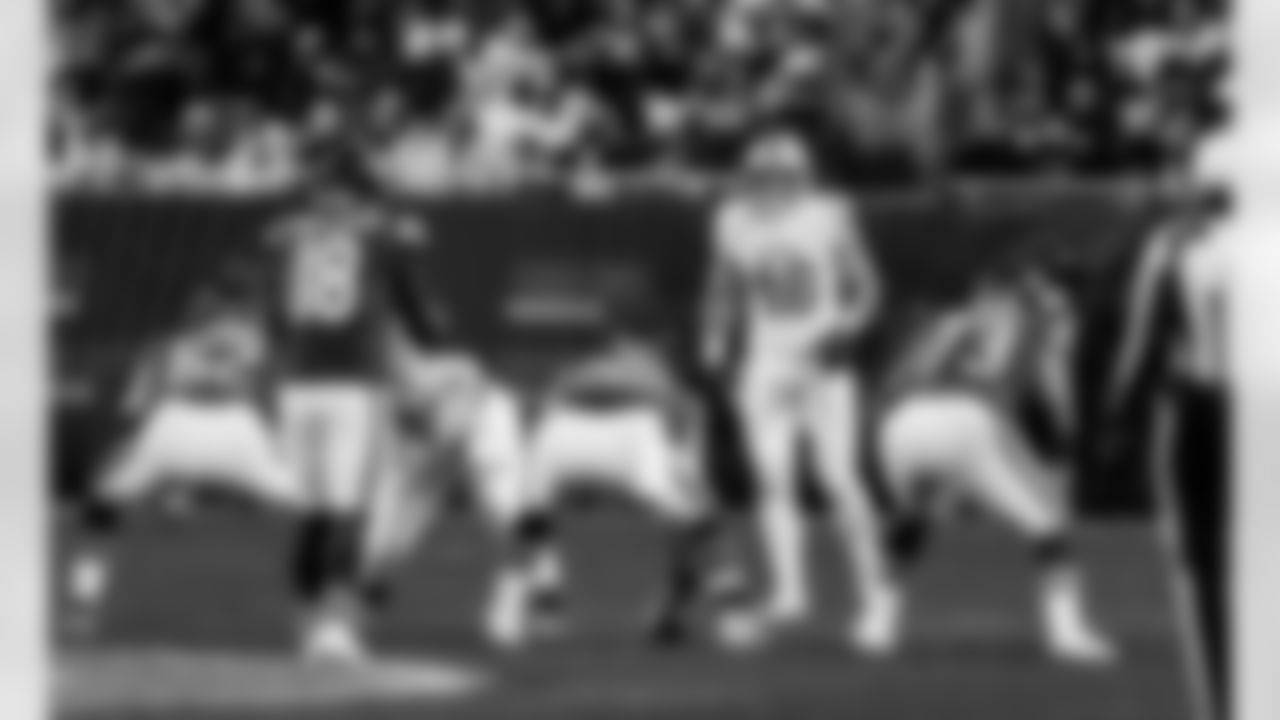 Detroit Lions defensive lineman Roy Lopez (51) and Detroit Lions linebacker Jack Campbell (46) during an NFL football game against the Chicago Bears on Sunday, Jan. 4, 2026 in Chicago. (Jeff Nguyen/Detroit Lions via AP)