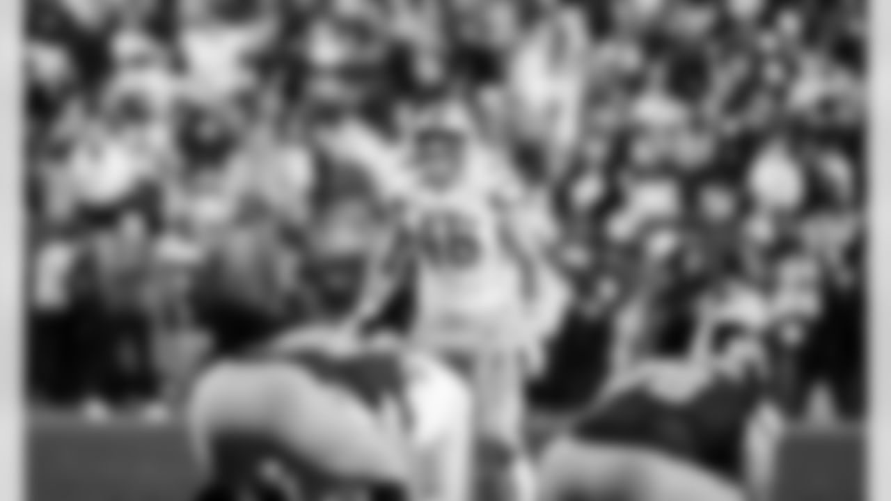 Detroit Lions linebacker Jack Campbell (46) during an NFL football game against the Washington Commanders on Sunday, Nov. 9, 2025 in Landover, Md. (Jeff Nguyen/Detroit Lions via AP)