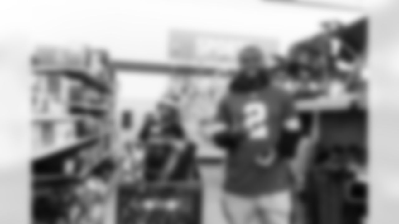 Detroit Lions safety Daniel Thomas (2) during Shop with a Lion at Meijer on Dec. 8, 2025 in Detroit. (Stephanie VanWagoner/Detroit Lions)