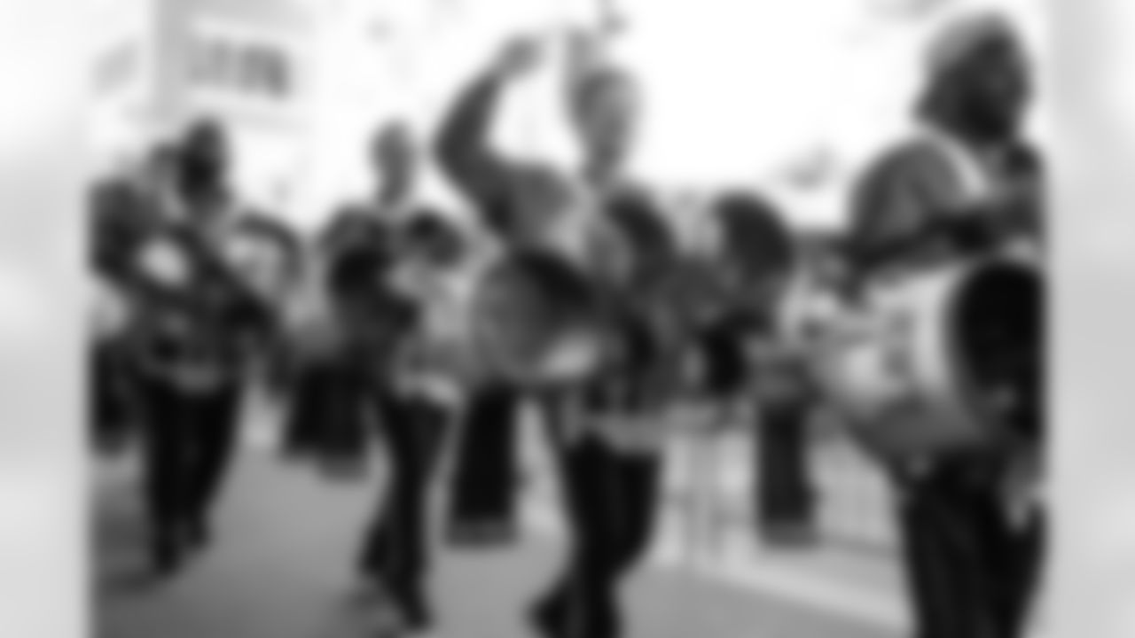 Detroit Lions Honolulu Boom performs before an NFL football game against the Tampa Bay Buccaneers on Monday, Oct. 20, 2025 in Detroit. (Mike Ferdinande/Detroit Lions)