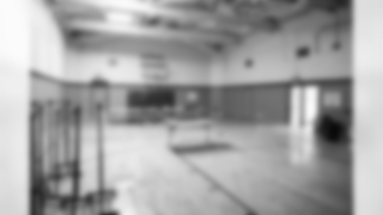 The community center gym after a spring cleanup event at the Delray Community Center on June 10, 2025 in Detroit. (Mike Ferdinande/Detroit Lions)