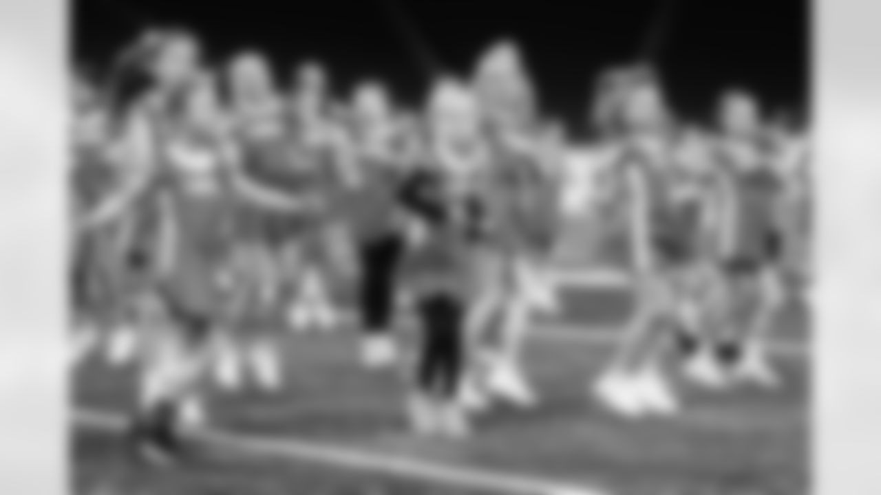 Participants during the junior cheer clinic at Ford Field on Dec. 7, 2025 in Detroit. (Mike Ferdinande/Detroit Lions)