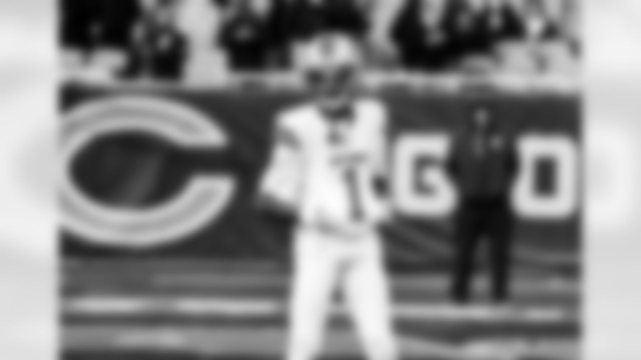 Detroit Lions wide receiver Jameson Williams (1) before an NFL football game against the Chicago Bears on Sunday, Jan. 4, 2026 in Chicago. (Jeff Nguyen/Detroit Lions via AP)