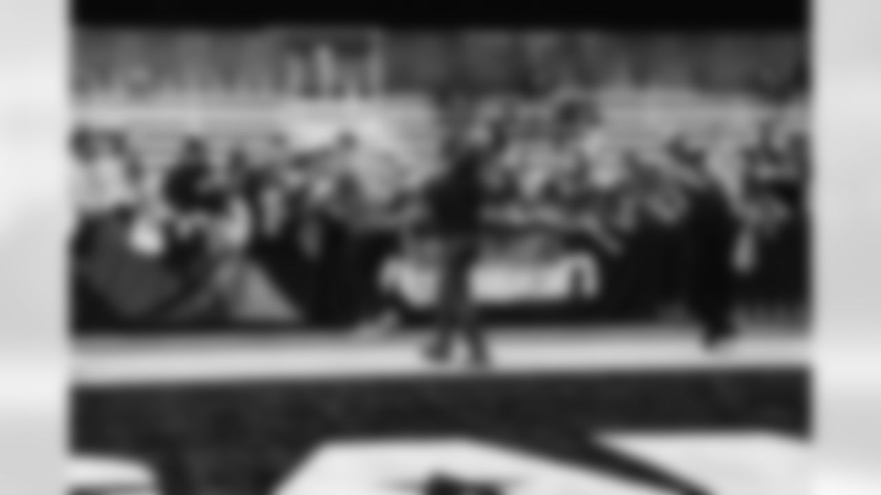 Detroit Lions wide receiver Amon-Ra St. Brown (14) visits with the German youth flag team at Pro Bowl Games practice on Feb. 1, 2026 in San Francisco, California. (Stuart Zaas/Detroit Lions)