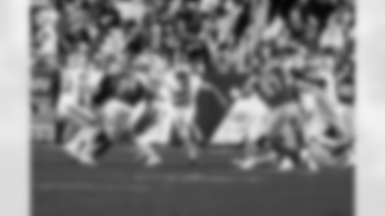 Detroit Lions wide receiver Kalif Raymond (11) returns the ball during an NFL football game against the Washington Commanders on Sunday, Nov. 9, 2025 in Landover, Md. (Jeff Nguyen/Detroit Lions via AP)