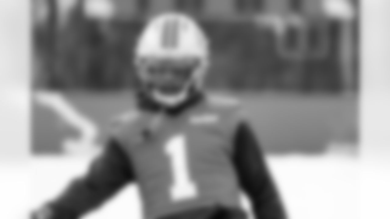 Detroit Lions wide receiver Jameson Williams (1) during practice at the Meijer Performance Center on Jan. 2, 2026 in Allen Park, Mich. (Jeff Nguyen/Detroit Lions)