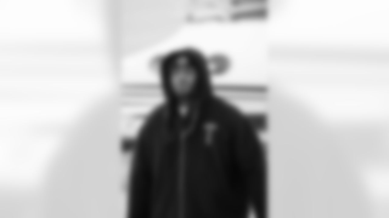 Detroit Lions defensive lineman Tyler Lacy (78) travels to Los Angeles on Nov. 13, 2025. (Jeff Nguyen/Detroit Lions via AP)