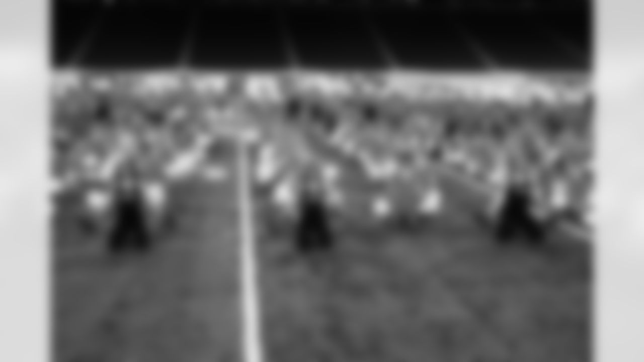 Participants during the junior cheer clinic at Ford Field on Dec. 7, 2025 in Detroit. (Mike Ferdinande/Detroit Lions)