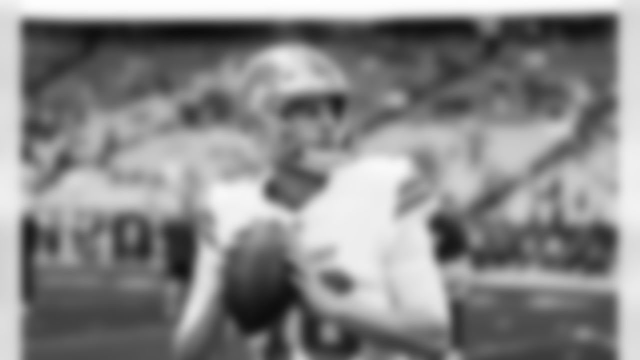 Detroit Lions quarterback Jared Goff (16) before an NFL football game against the Arizona Cardinals on Sept. 22, 2024 in Glendale, Ariz. (Jeff Nguyen/Detroit Lions via AP)