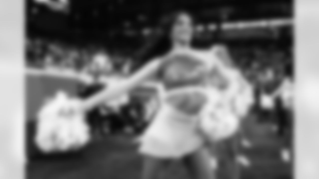 Detroit Lions Cheerleaders perform during an NFL football game against the Dallas Cowboys on Thursday, Dec. 4, 2025 in Detroit. (Mike Ferdinande/Detroit Lions)