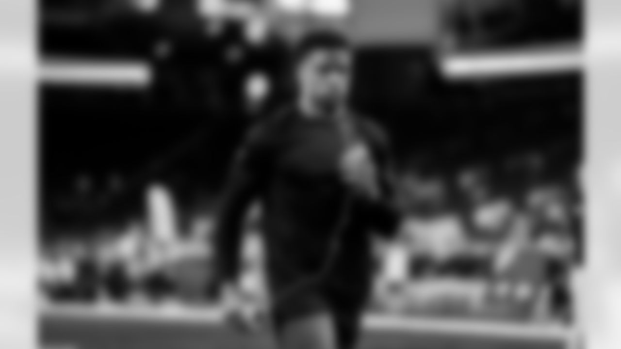 Detroit Lions cornerback D.J. Reed (4) before to an NFL football game against the New York Giants on Sunday, Nov. 23, 2025 in Detroit. (Jeff Nguyen/Detroit Lions via AP)