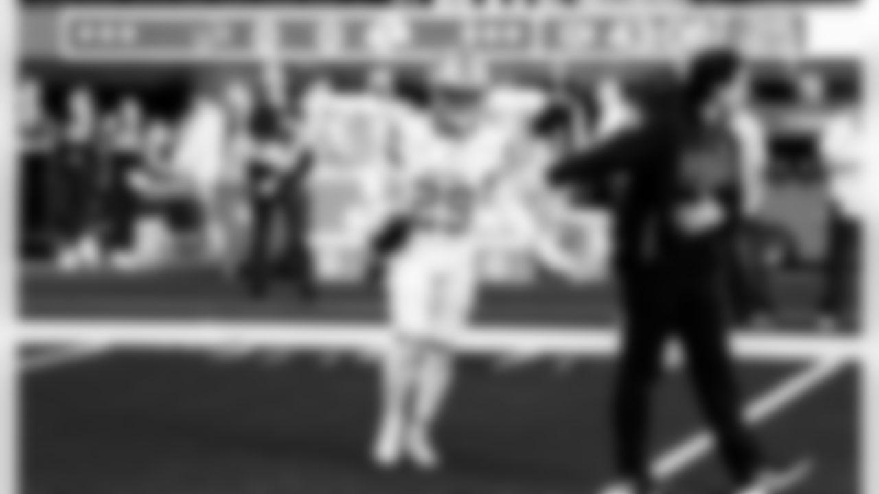 Detroit Lions defensive back Avonte Maddox (29) before an NFL football game against the Los Angeles Rams on Sunday, Dec. 14, 2025 in Inglewood, Calif. (Jeff Nguyen/Detroit Lions via AP)
