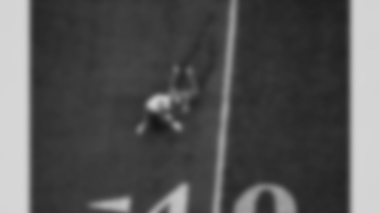 Detroit Lions cornerback Terrion Arnold (6) interception during an NFL football game against the Minnesota Vikings on Sunday, Nov. 2, 2025 in Detroit. (Josh Mandujano/Detroit Lions via AP)