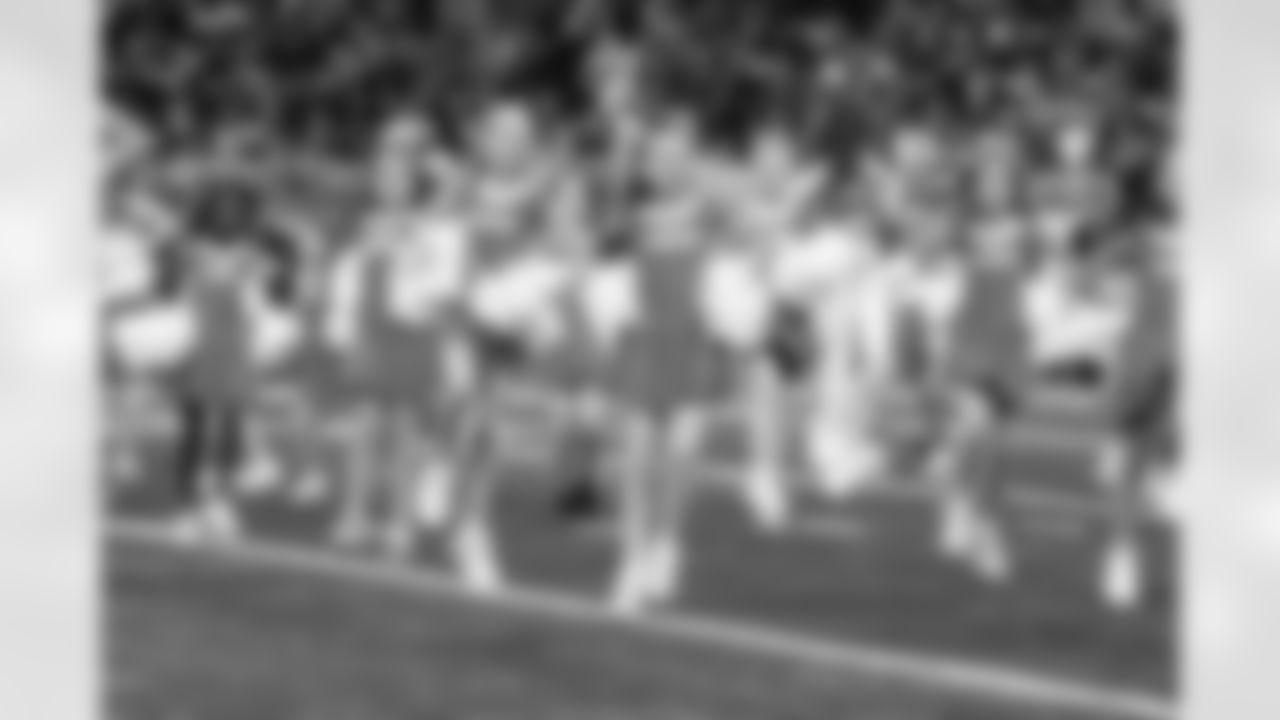 Junior Cheer participants perform at halftime during an NFL football game against the Pittsburgh Steelers on Sunday, Dec. 21, 2025 in Detroit. (Mike Ferdinande/Detroit Lions)