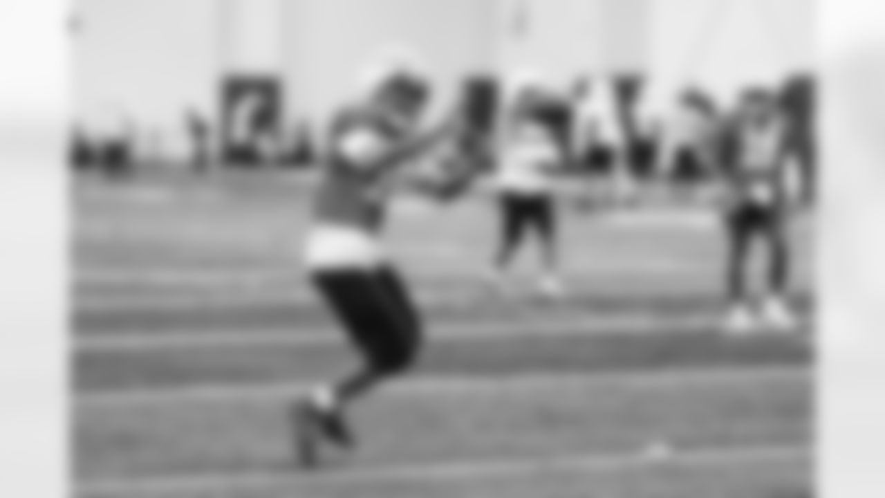 Detroit Lions wide receiver Tim Patrick (12) during training camp at the Meijer Performance Center on Aug. 18, 2025 in Allen Park, Mich. (Jeff Nguyen/Detroit Lions)