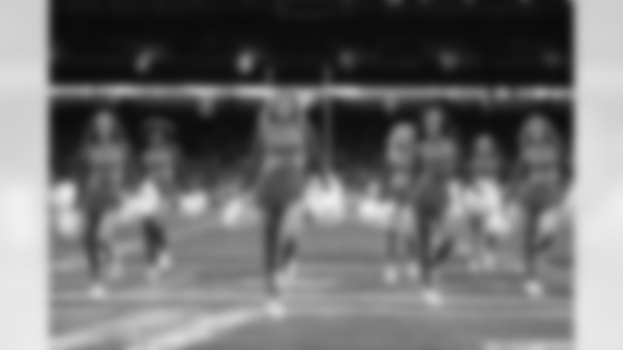 Detroit Lions Cheerleaders perform during an NFL football game against the Minnesota Vikings on Sunday, Nov. 2, 2025 in Detroit. (Mike Ferdinande/Detroit Lions)