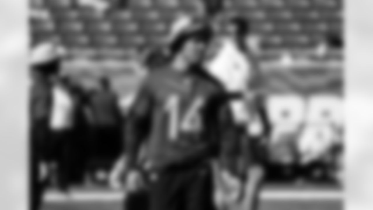 Detroit Lions wide receiver Amon-Ra St. Brown (14) at practice during the 2024 Pro Bowl Games in Orlando, FL on February 2, 2024. (Jeff Nguyen/Detroit Lions via AP)
