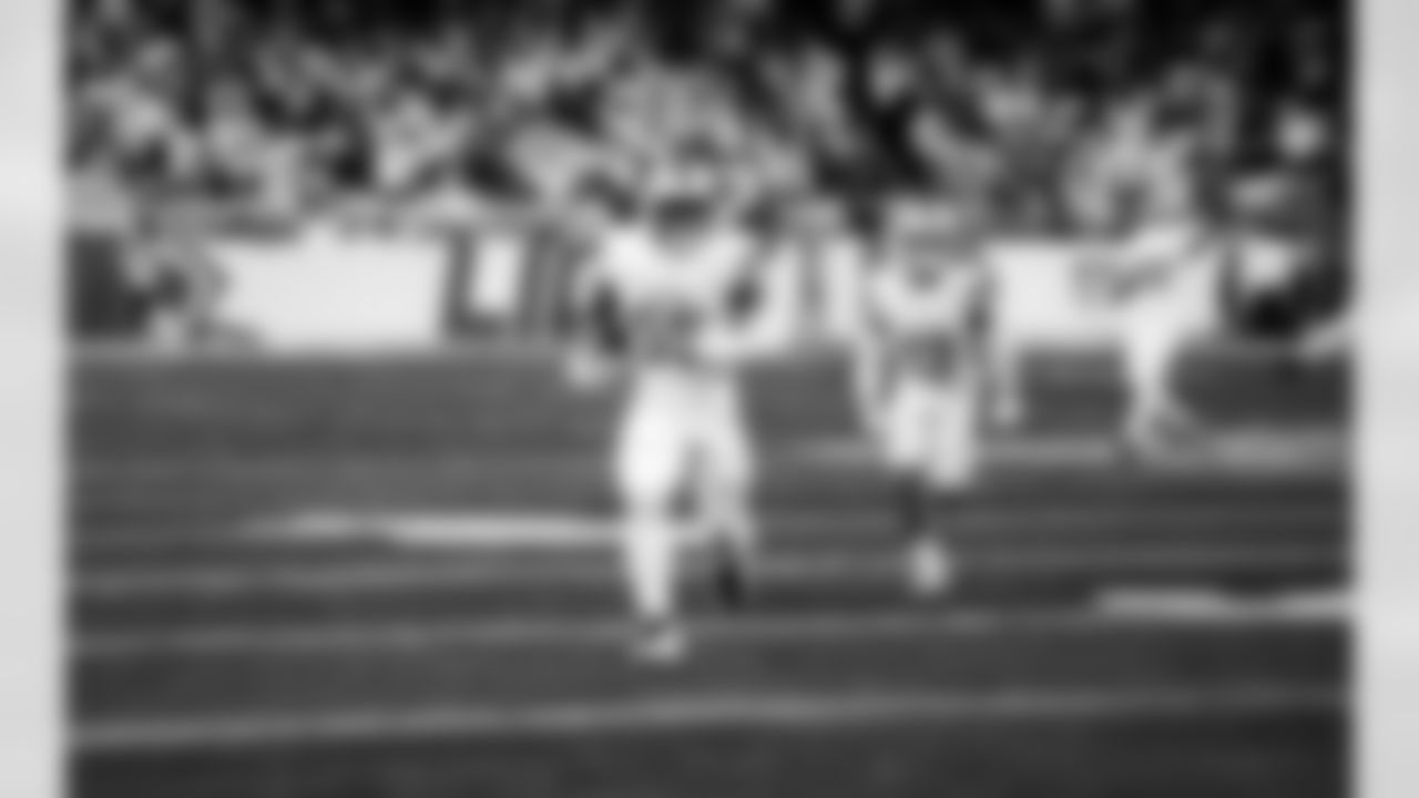 Detroit Lions linebacker Derrick Barnes (55) intercepts a pass during an NFL football game against the Dallas Cowboys on Thursday, Dec. 4, 2025 in Detroit. (Jeff Nguyen/Detroit Lions via AP)