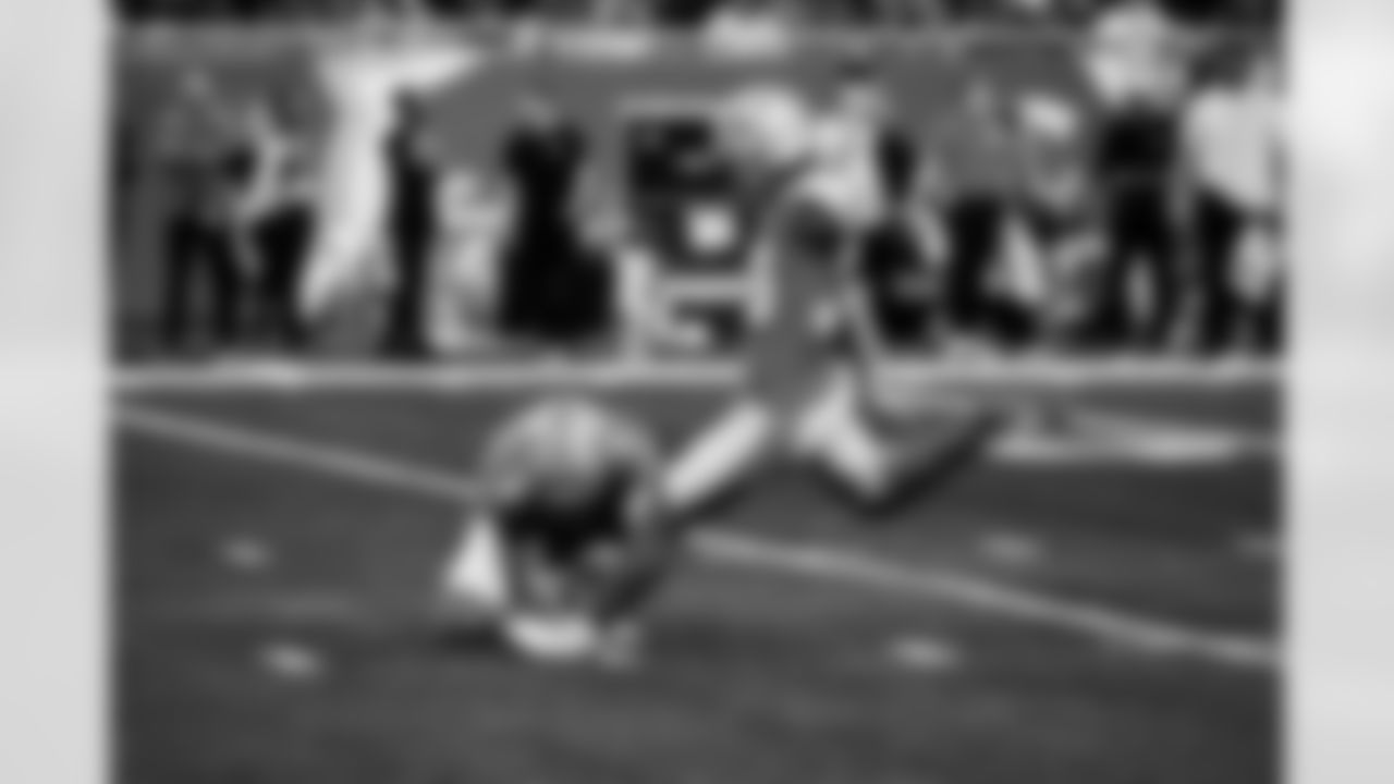 Detroit Lions kicker Jake Bates (39) kicks an extra point during an NFL football game against the Miami Dolphins, Saturday, August 16 in Detroit. (Jeff Nguyen/Detroit Lions via AP)