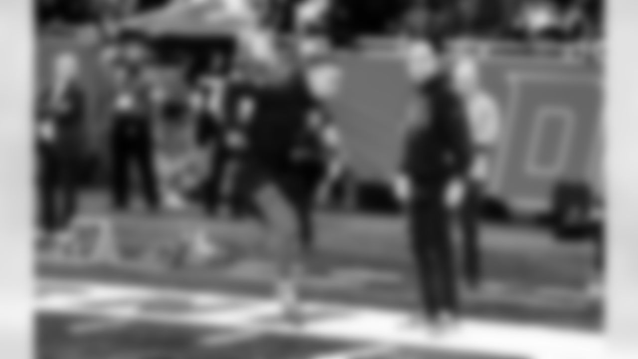 Detroit Lions wide receiver Amon-Ra St. Brown (14) before an NFL football game against the Pittsburgh Steelers on Sunday, Dec. 21, 2025 in Detroit. (Jeff Nguyen/Detroit Lions via AP)