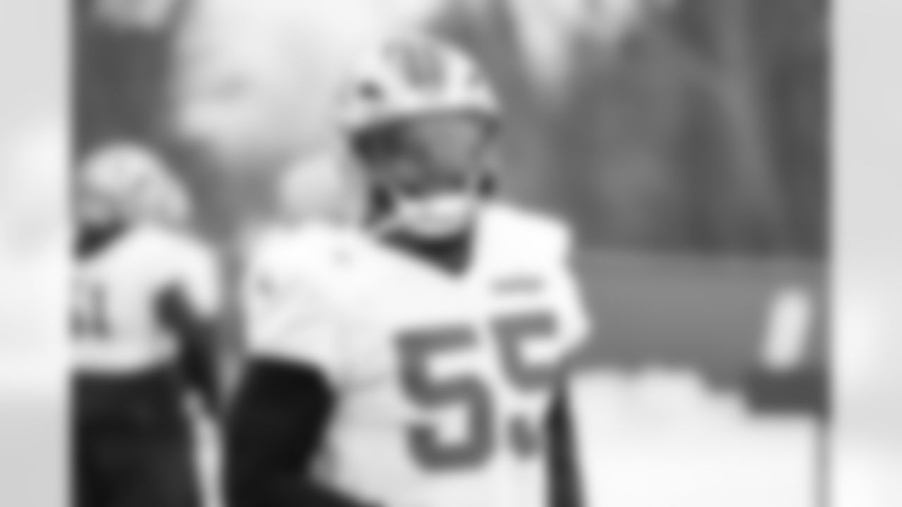 Detroit Lions linebacker Derrick Barnes (55) during practice at the Meijer Performance Center on Dec. 31, 2025 in Allen Park, Mich. (Jeff Nguyen/Detroit Lions)